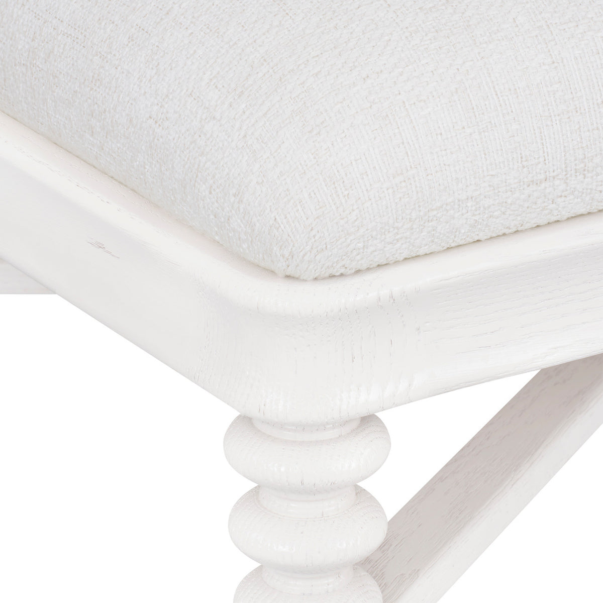 Villa & House Lawrence Bench, Glazed Whisper White