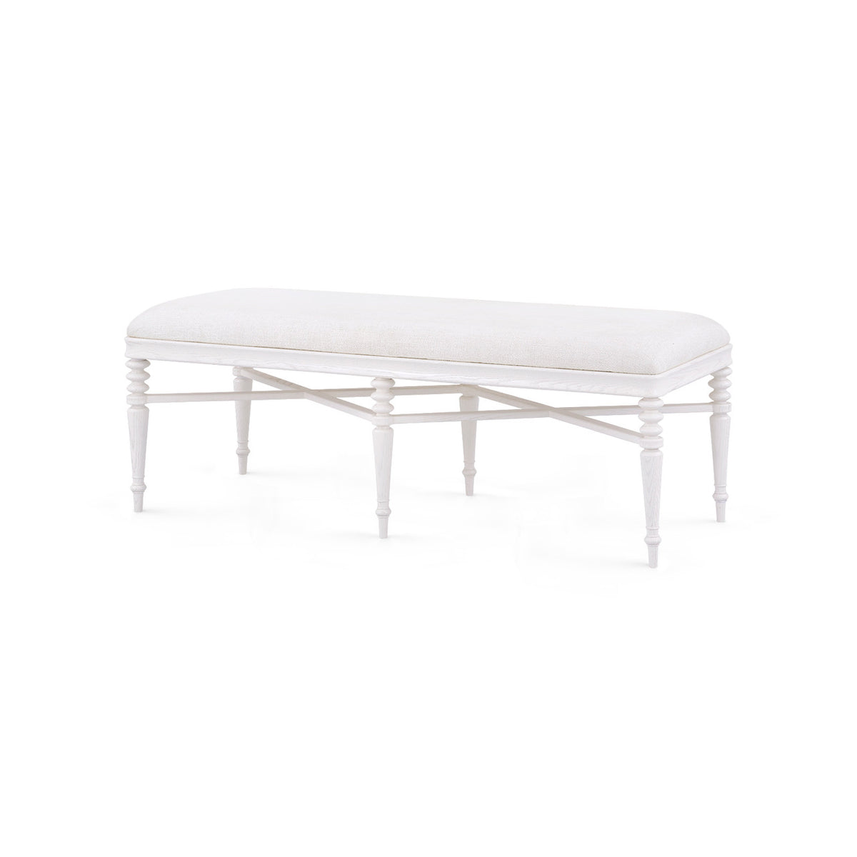 Villa & House Lawrence Bench, Glazed Whisper White