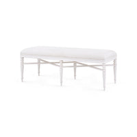 Villa & House Lawrence Bench, Glazed Whisper White