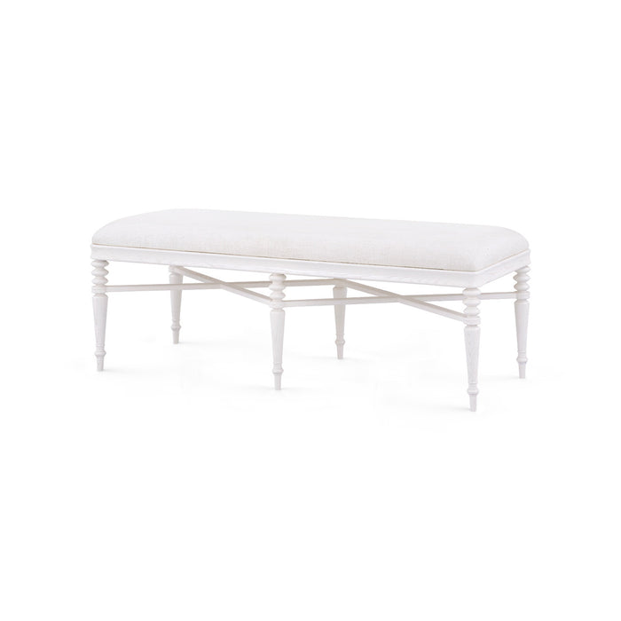 Villa & House Lawrence Bench, Glazed Whisper White