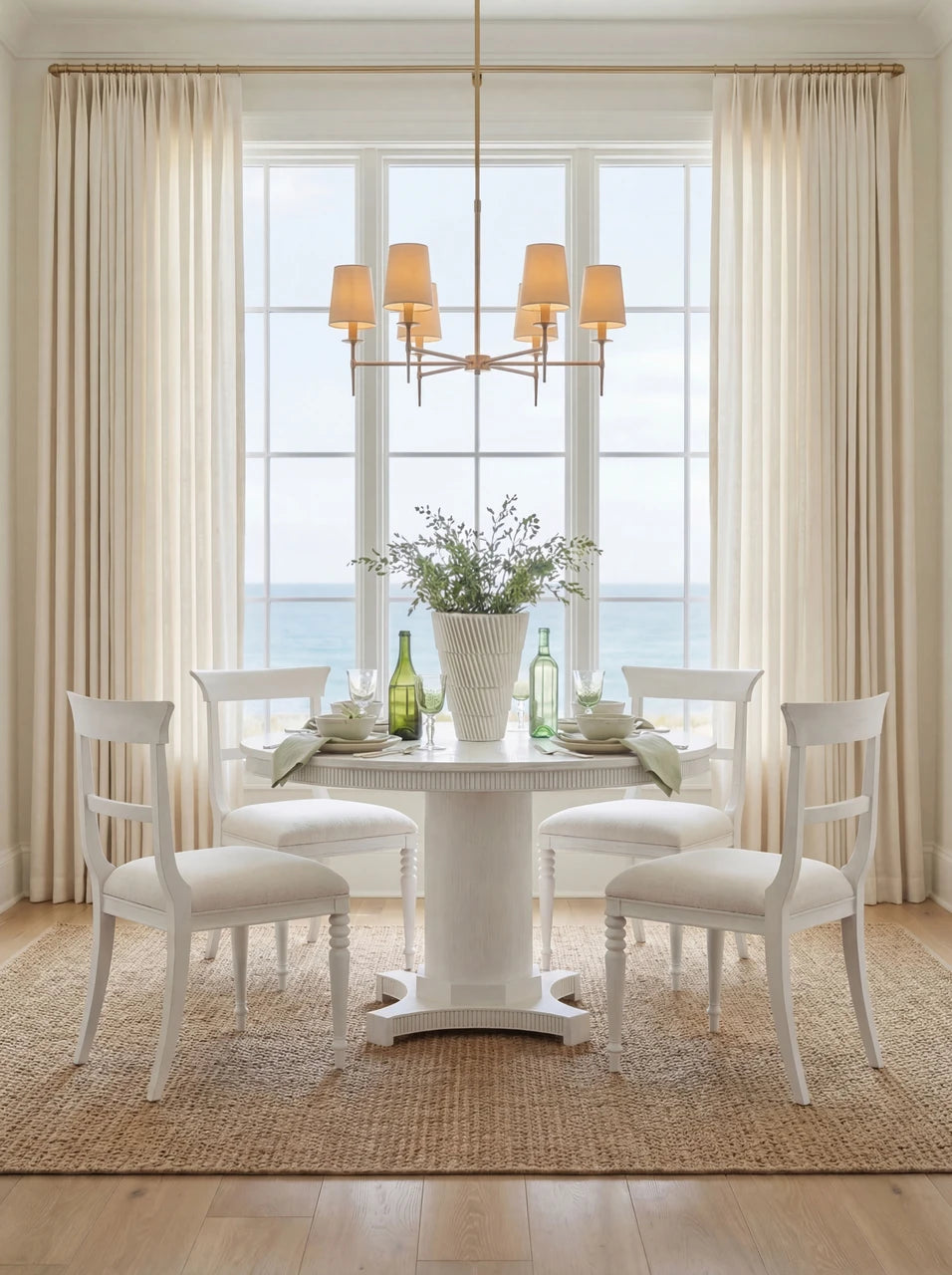 Villa & House Lawrence Side Chair, Glazed Whisper White