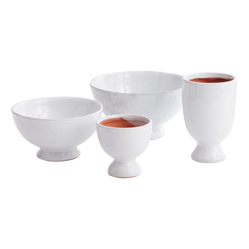 Design Shop Lyra Footed Vase 4"x6.25", Set of 2