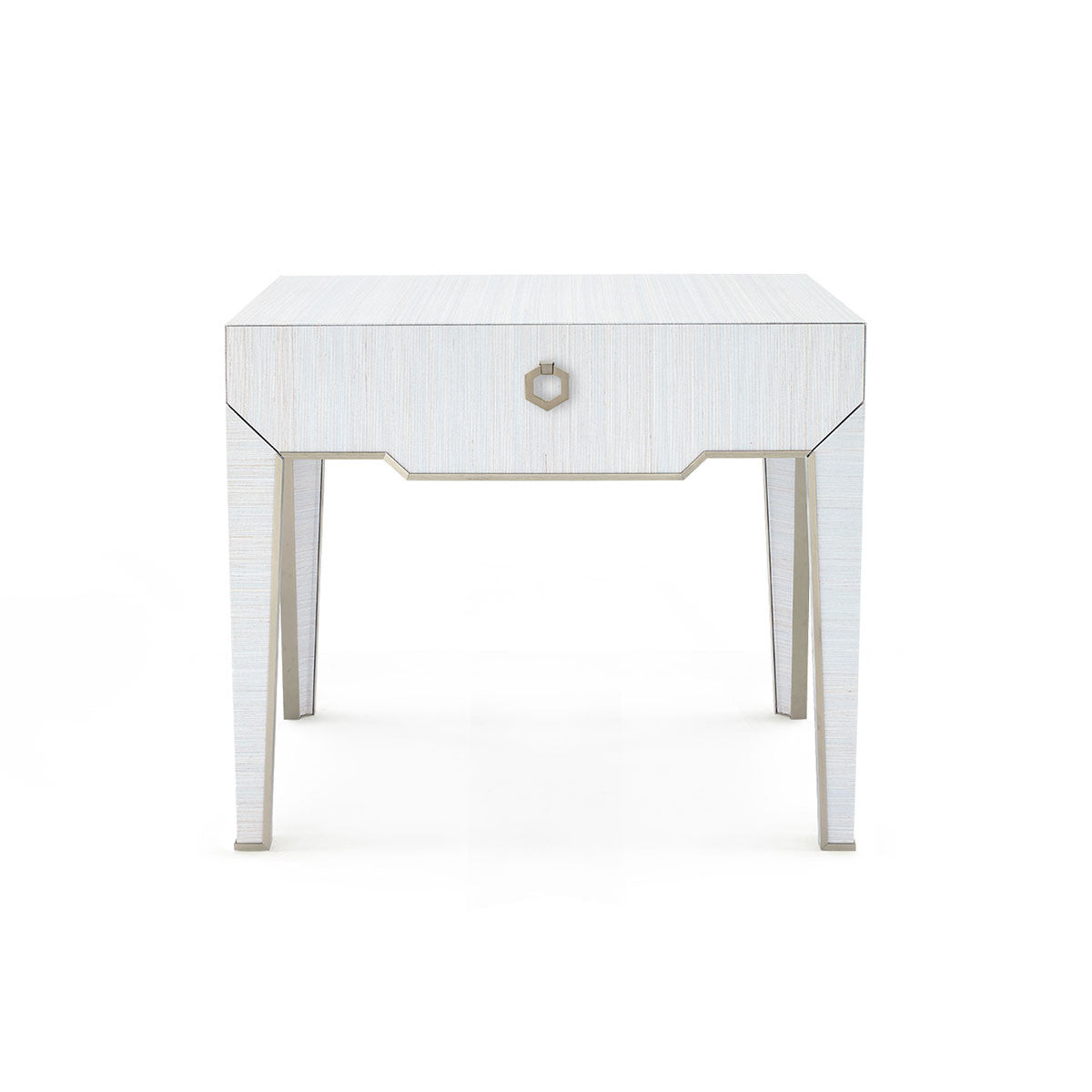 Villa & House Madeline 1-Drawer Side Table, Platinum Shimmer