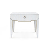 Villa & House Madeline 1-Drawer Side Table, Platinum Shimmer