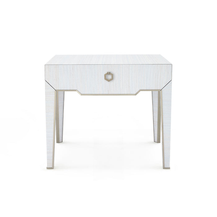 Villa & House Madeline 1-Drawer Side Table, Platinum Shimmer