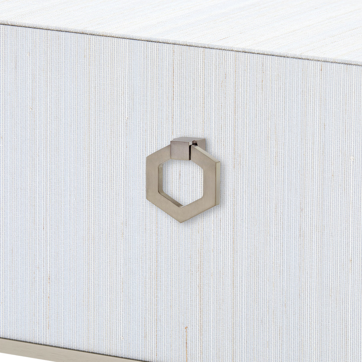 Villa & House Madeline 1-Drawer Side Table, Platinum Shimmer