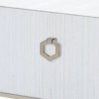 Villa & House Madeline 1-Drawer Side Table, Platinum Shimmer