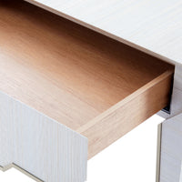Villa & House Madeline 1-Drawer Side Table, Platinum Shimmer