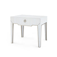 Villa & House Madeline 1-Drawer Side Table, Platinum Shimmer