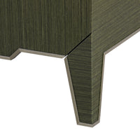 Villa & House Madeline 3-Drawer Side Table, Deep Olive