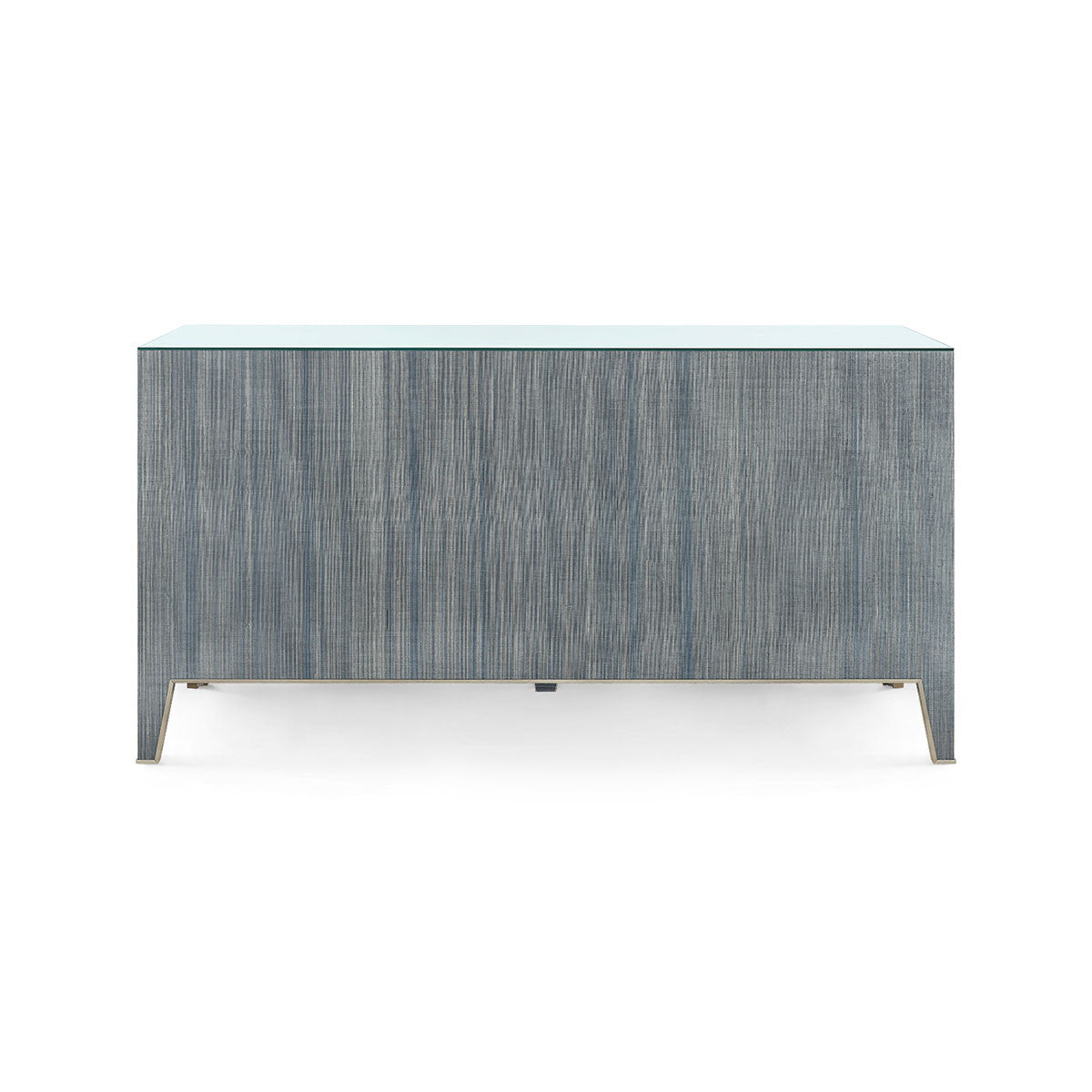 Villa & House Madeline Extra Large 6-Drawer with Glass Top, Colonial Blue Shimmer