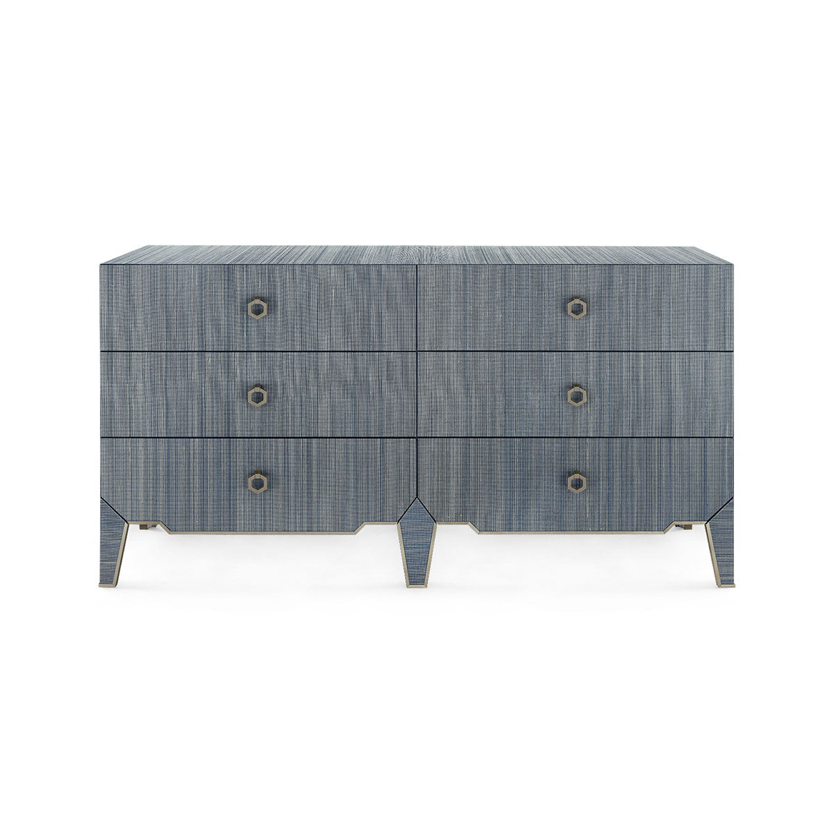 Villa & House Madeline Extra Large 6-Drawer, Colonial Blue Shimmer