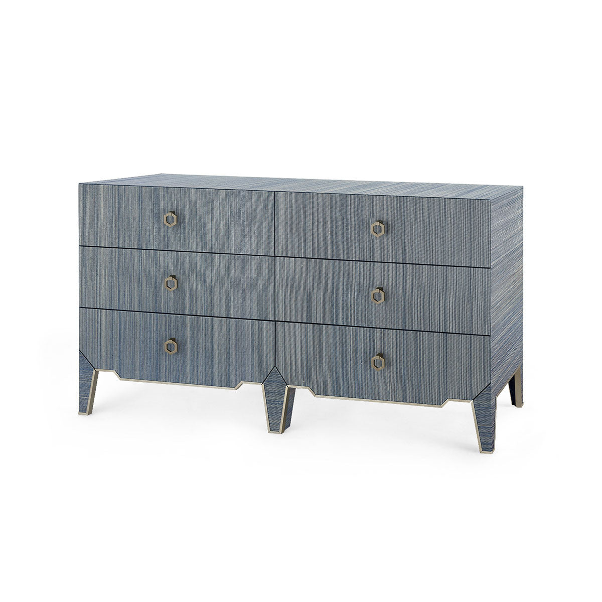Villa & House Madeline Extra Large 6-Drawer, Colonial Blue Shimmer