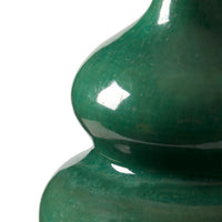 Villa & House Maila Lamp with Shade 16-inch White Linen, with Gold, Basil Green