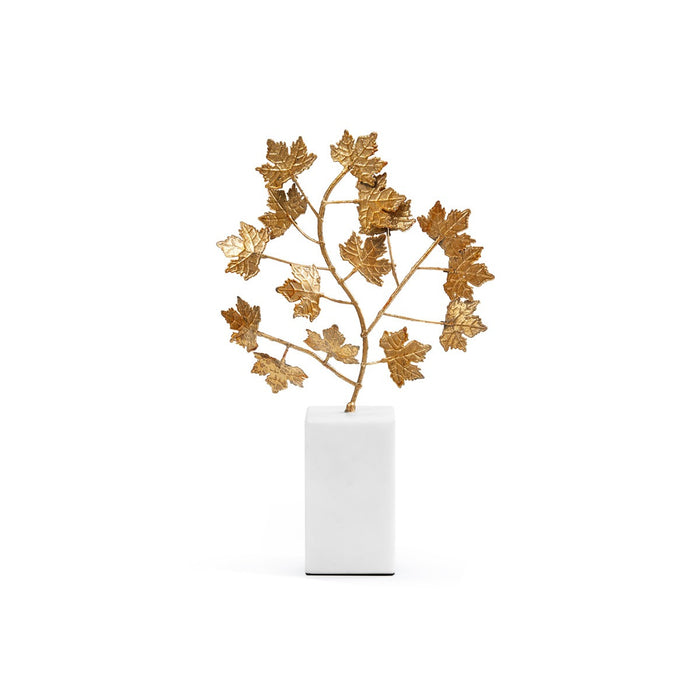 Villa & House Maple Branch Statue, Gold Leaf