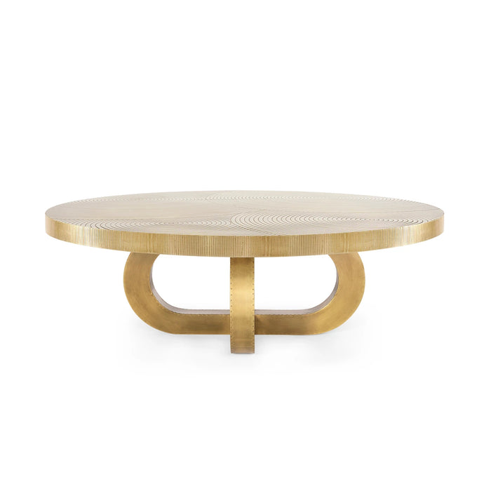 Villa & House Maddox Coffee Table, Antique Brass
