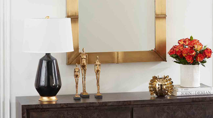 Villa & House Miles Statues - Set of 3 Statues, Gold Leaf