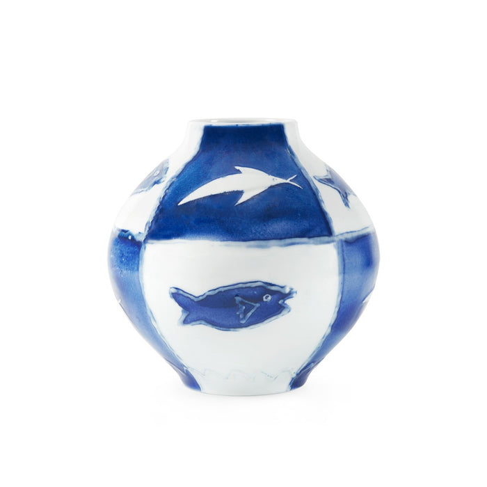 Villa & House Malaga Vase, Blue and White