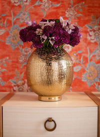 Villa & House Mali Medium Cache Pot, Brass