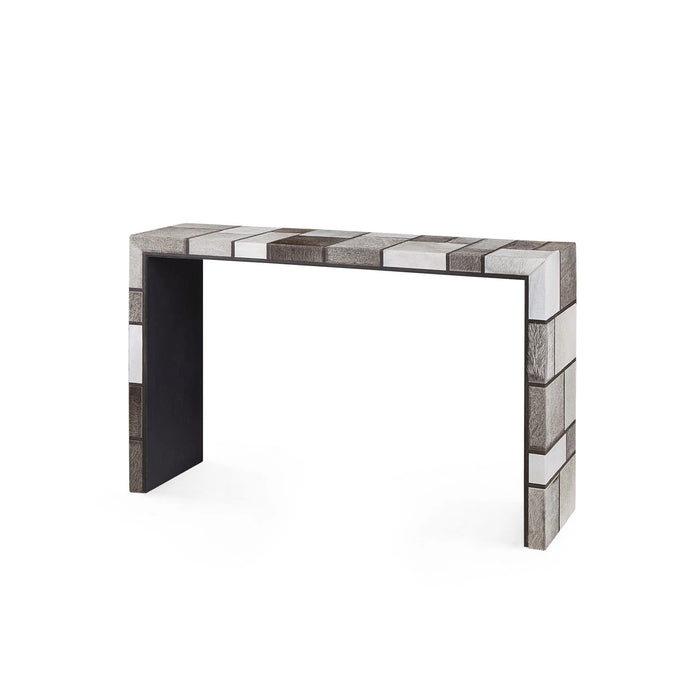 Villa & House Mondrian Console with Glass Top, Gray