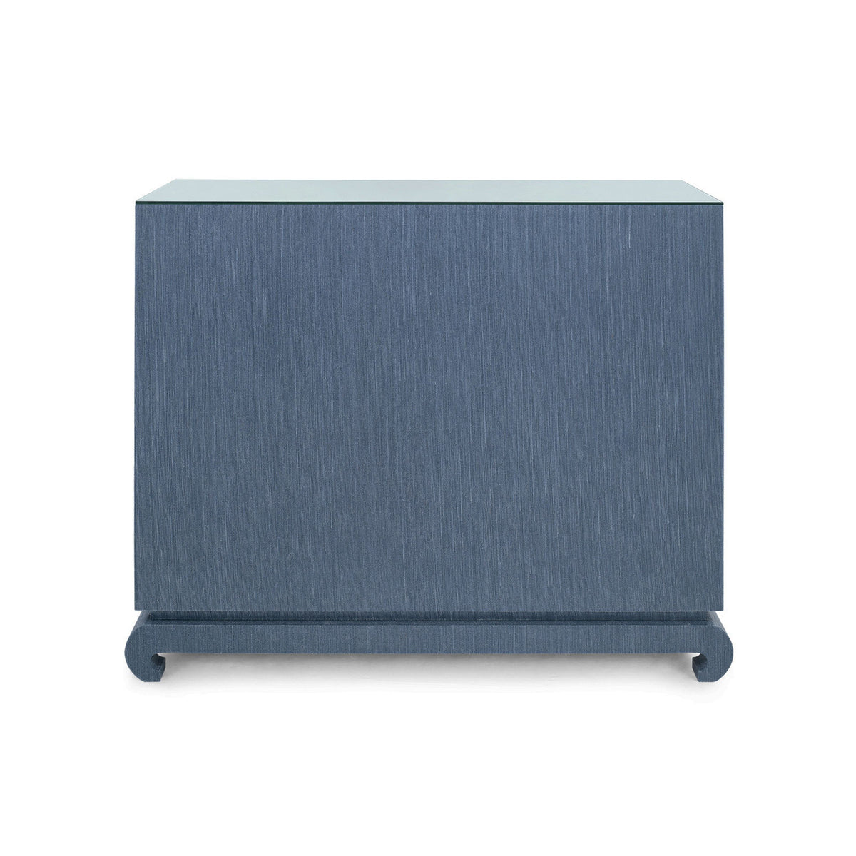 Villa & House Ming Large 4-Drawer with Glass Top, Navy Blue