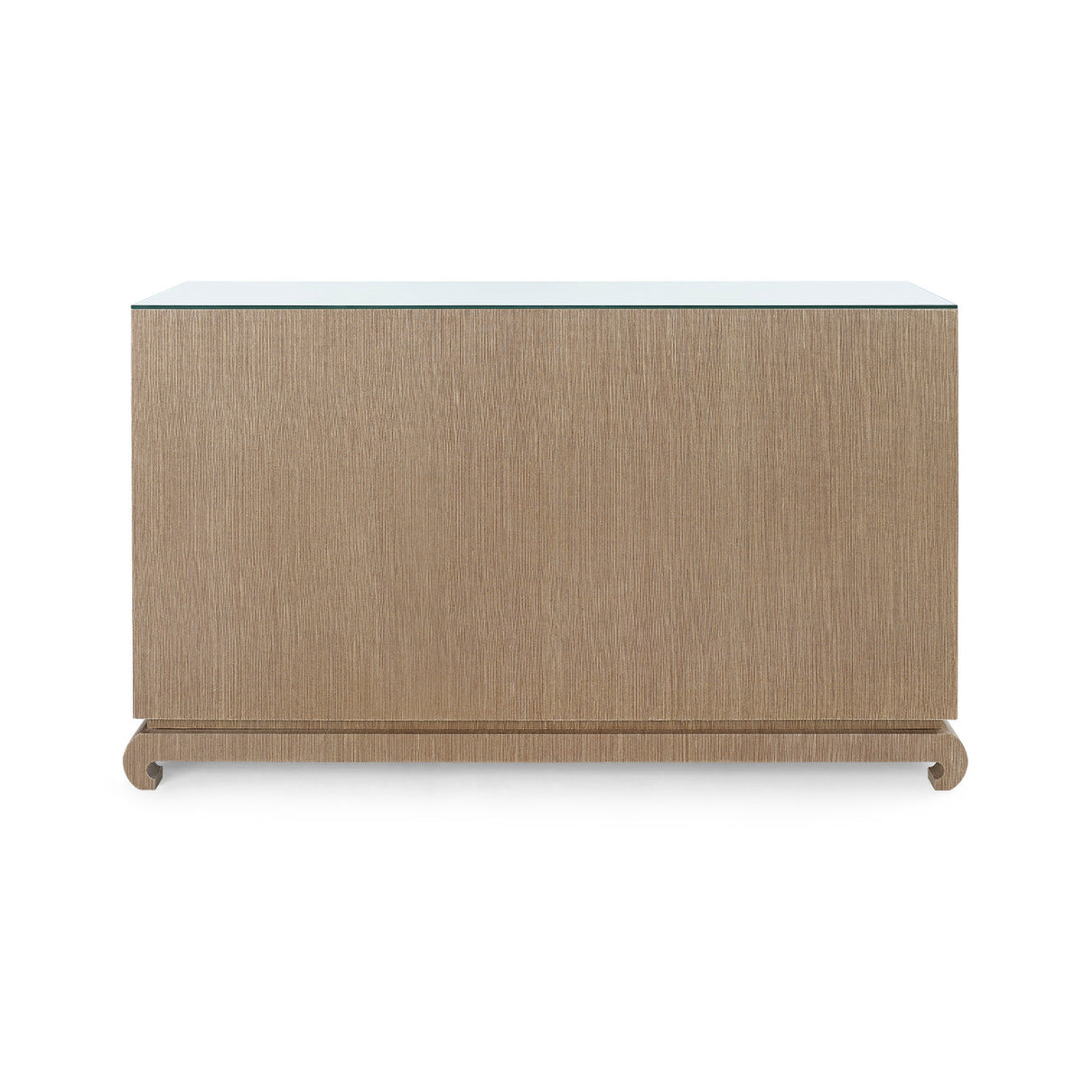 Villa & House Ming Extra Large 8-Drawer with Glass Top, Flax Brown
