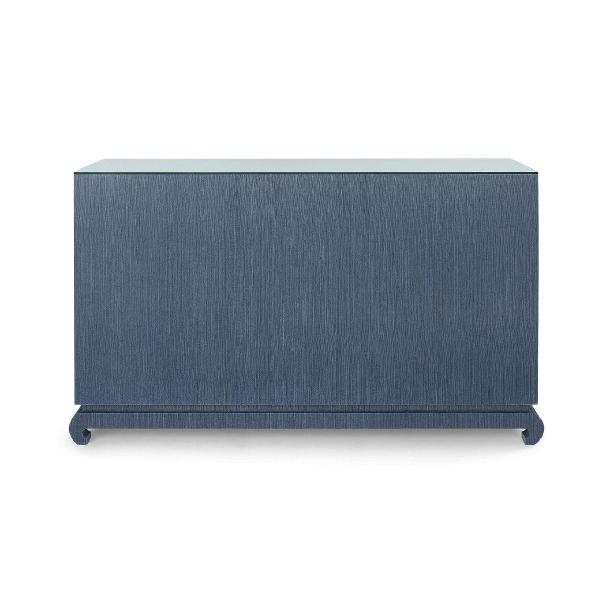 Villa & House Ming Extra Large 8-Drawer with Glass Top, Navy Blue
