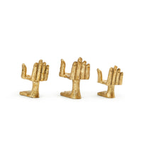 Villa & House Mano Set of 3 Statues, Gold Leaf