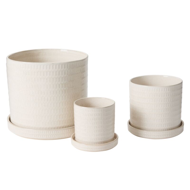 Design Shop Morse Pot with Saucer 12"x 10.5"