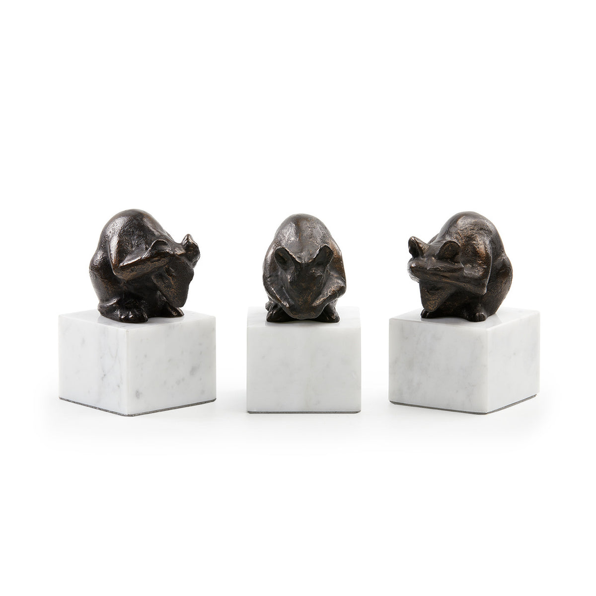 Villa & House Mouse Statue Set of 3, Bronze