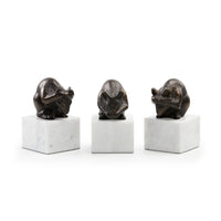 Villa & House Mouse Statue Set of 3, Bronze