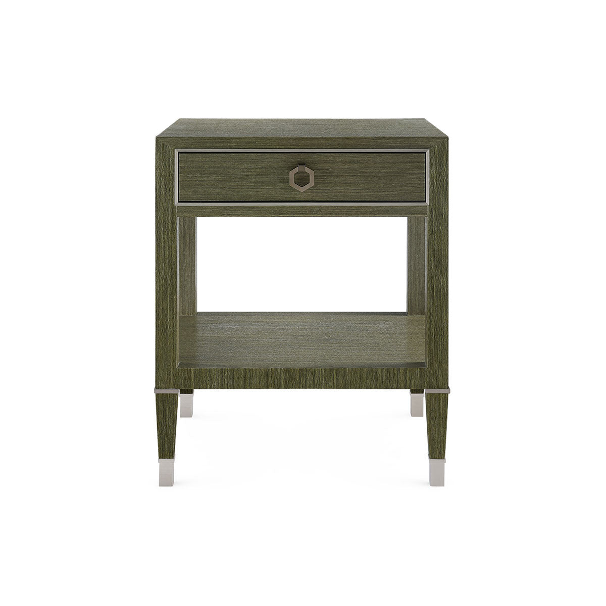 Villa & House Morris 1-Drawer Side Table, Deep Olive
