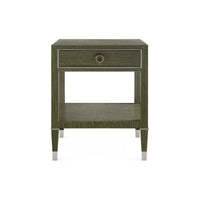 Villa & House Morris 1-Drawer Side Table, Deep Olive
