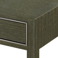 Villa & House Morris 1-Drawer Side Table, Deep Olive
