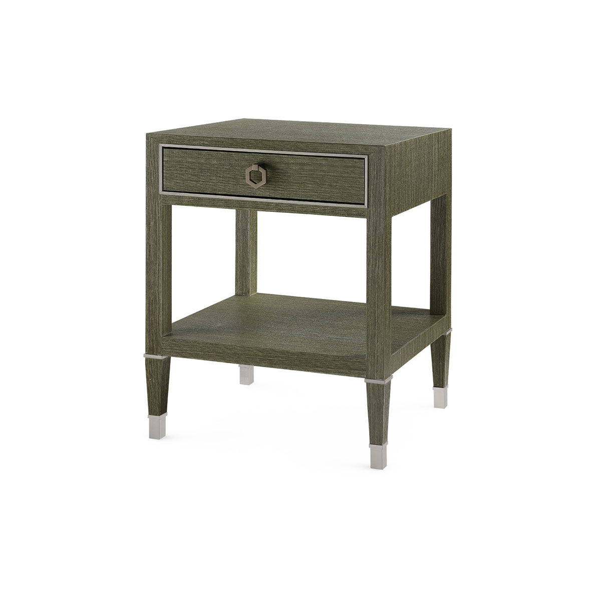 Villa & House Morris 1-Drawer Side Table, Deep Olive