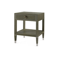 Villa & House Morris 1-Drawer Side Table, Deep Olive