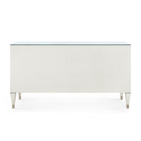 Villa & House Morris Extra Large 6-Drawer with Glass Top, Sand White