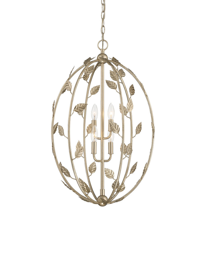 Currey and Company Avon 4-Light Statement Oval Chandelier