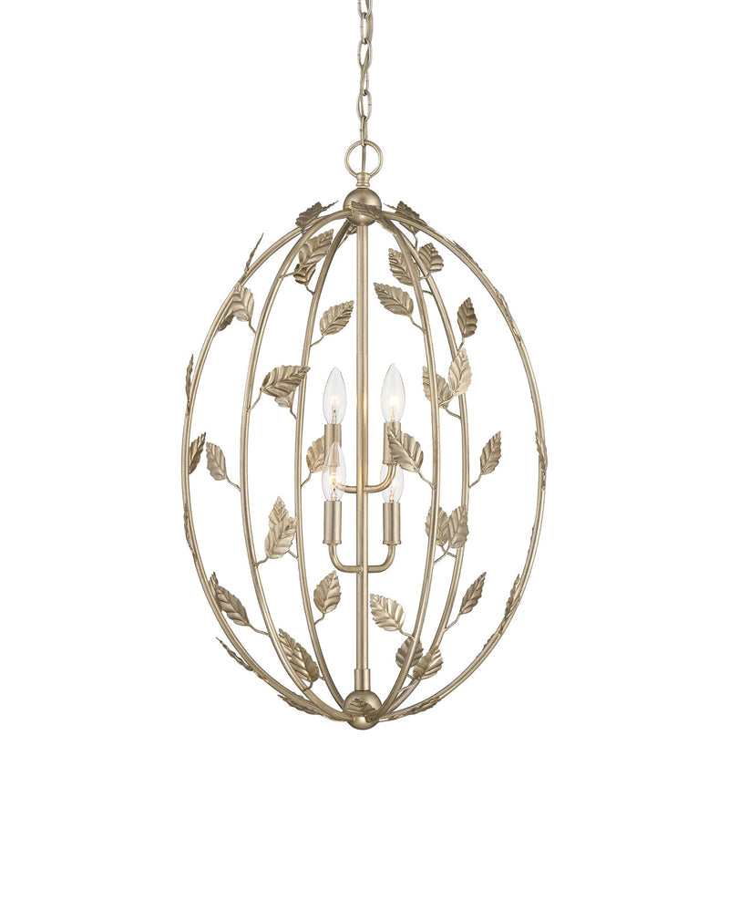 Currey and Company Avon 4-Light Statement Oval Chandelier