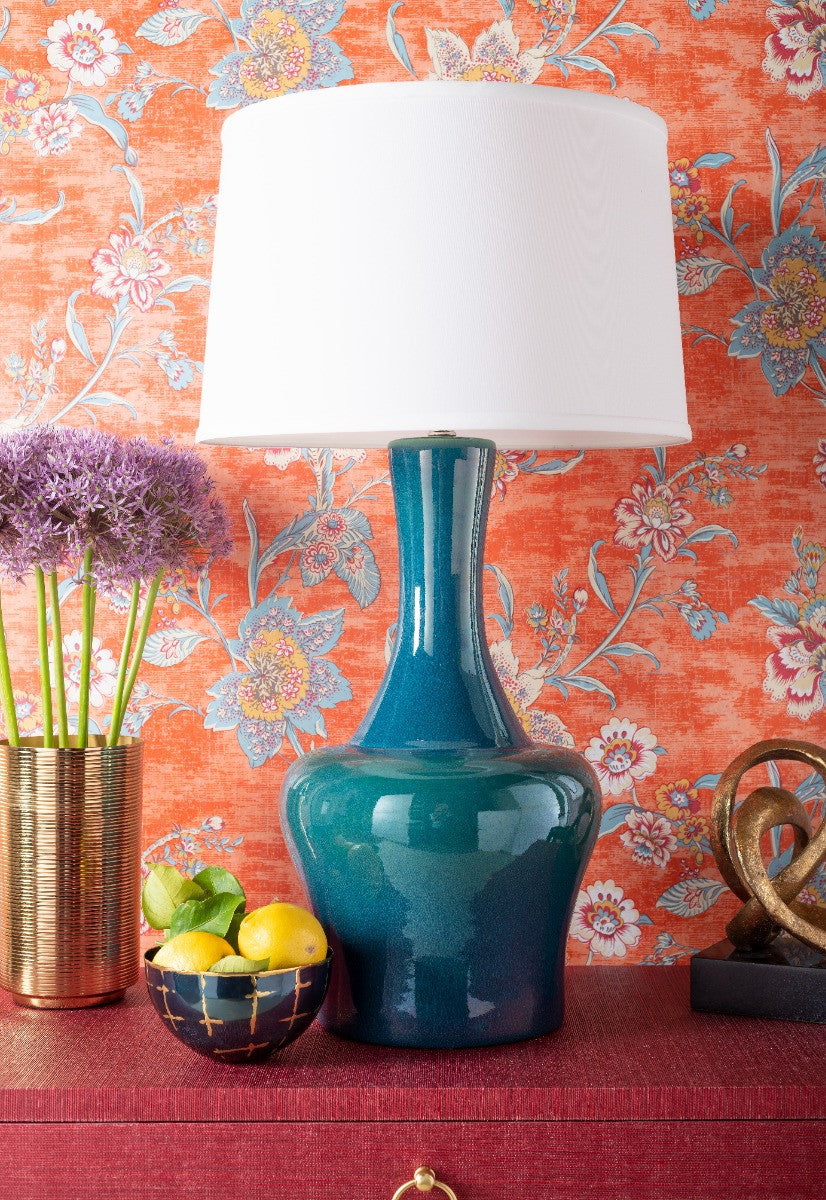 Villa & House Nadia Lamp Without Shade, Green Lapis