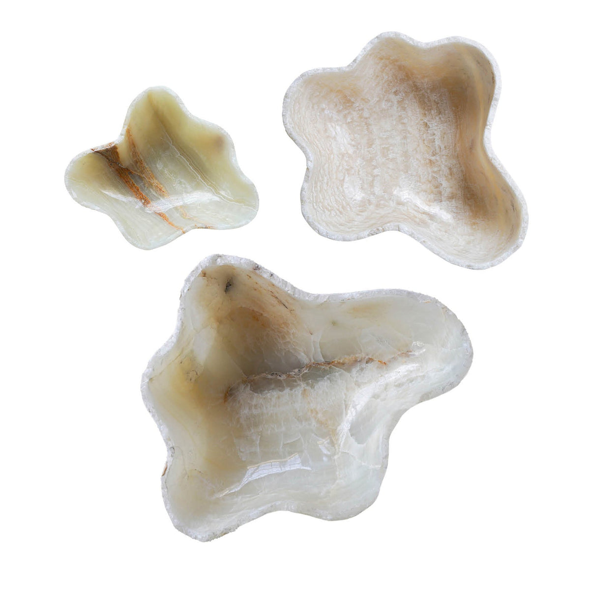 Design Shop Freeform Onyx Decorative Bowl, Neutral, 11.75" x 9.75" x 4"