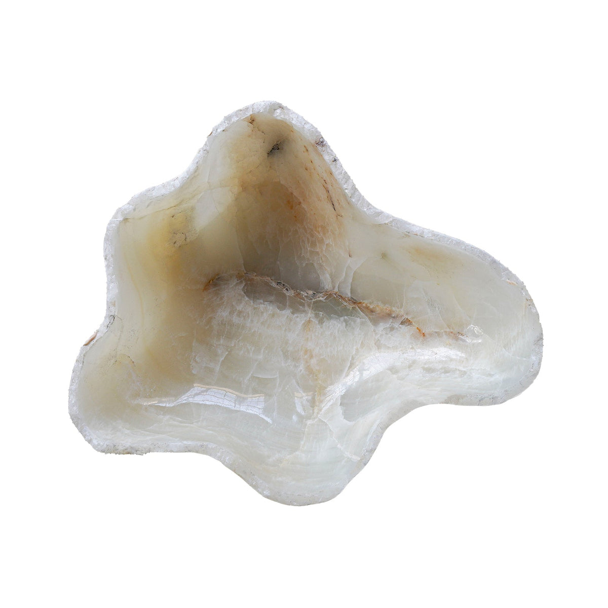 Design Shop Freeform Onyx Decorative Bowl, Neutral, 11.75" x 9.75" x 4"
