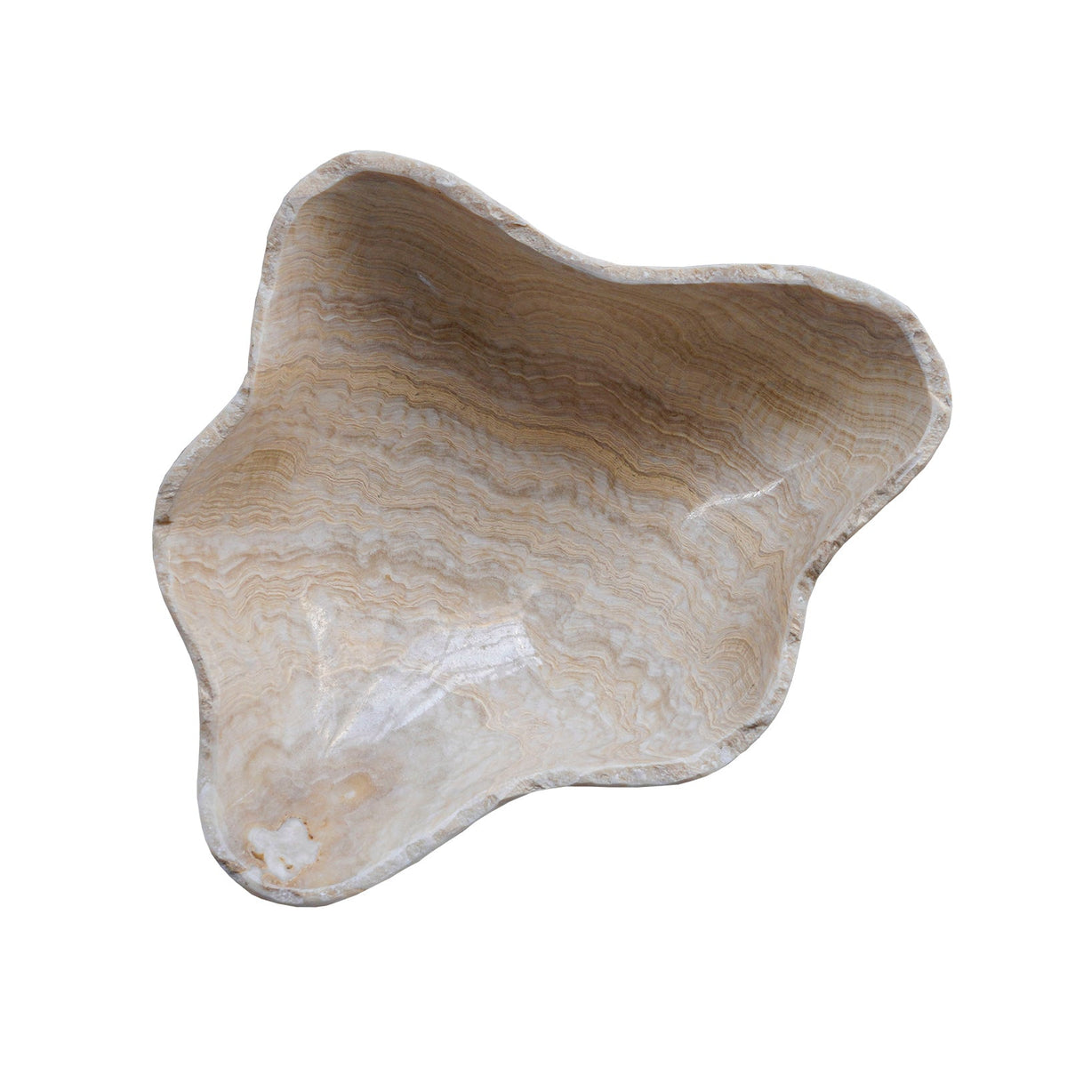 Design Shop Freeform Onyx Decorative Bowl, Neutral, 15.75" x 13.75" x 4.75"