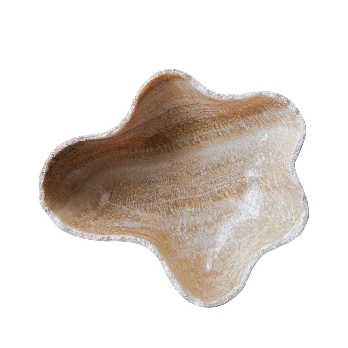 Design Shop Freeform Onyx Decorative Bowl, Neutral, 15.75" x 13.75" x 4.75"