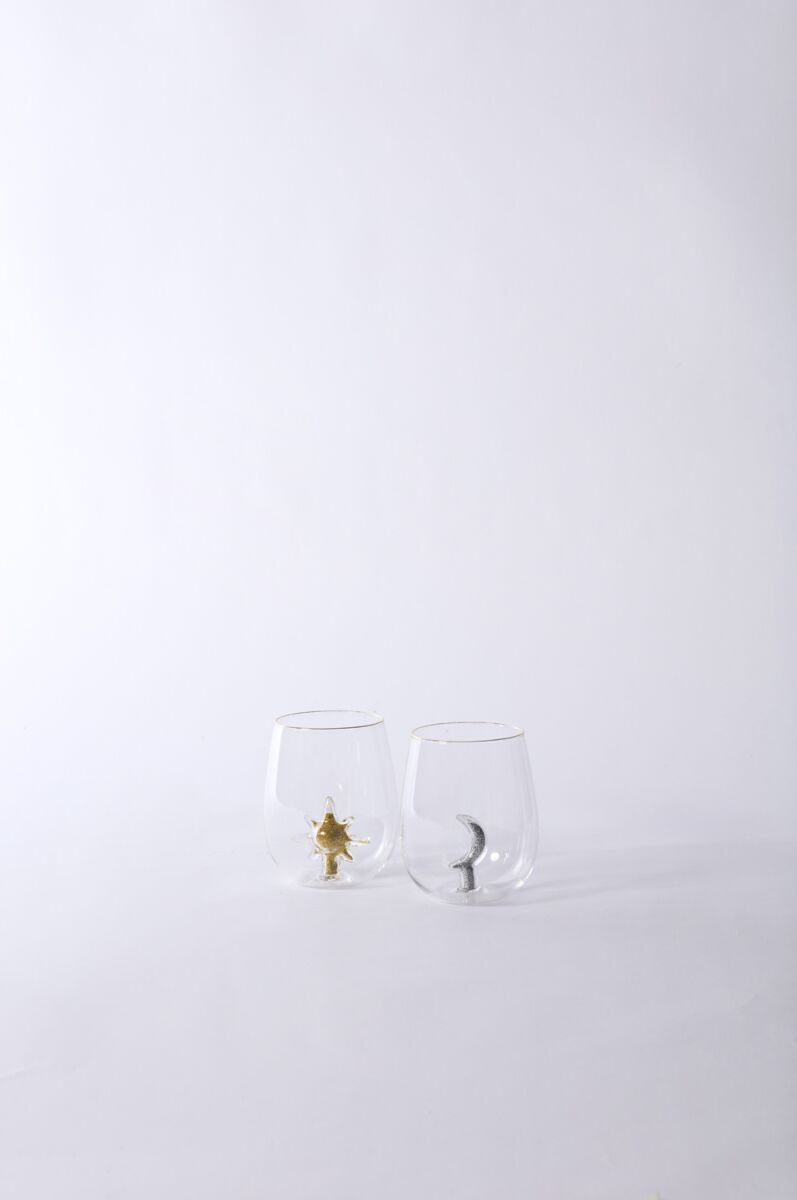 Design Shop Night Sky Drinkware 3.75"x 4.25", Set of 4