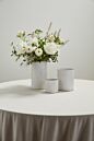 Design Shop Whitewashed Norah Vase 3"x 3", Set of 6