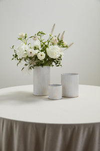 Design Shop Whitewashed Norah Vase 3"x 3", Set of 6
