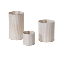 Design Shop Whitewashed Norah Vase 3"x 3", Set of 6