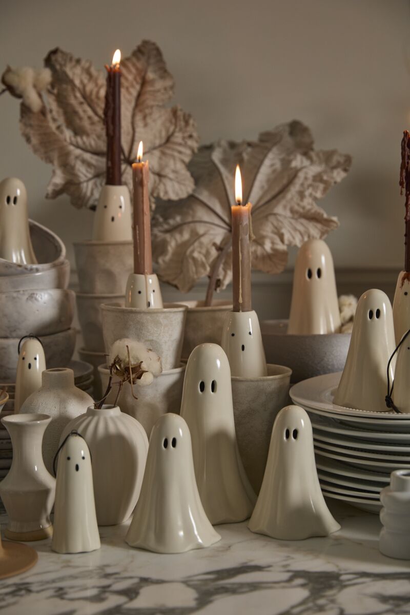 Design Shop Not So Ghostly Figurine 4.5"x 7", Set of 2