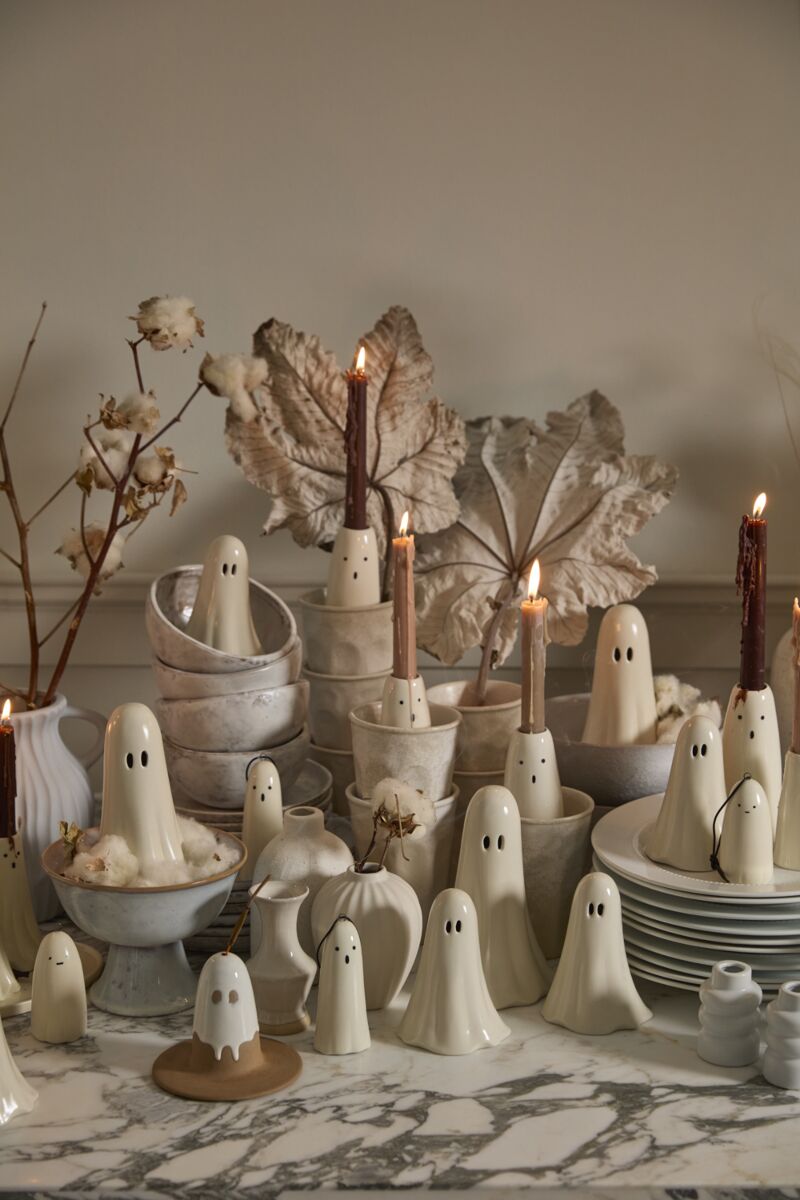 Design Shop Not So Ghostly Figurine 4.5"x 7", Set of 2